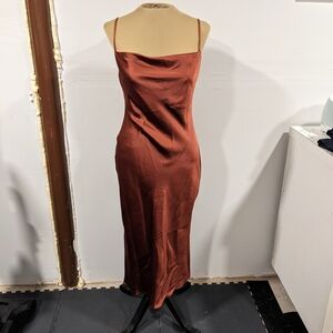Express Copper Midi Dress